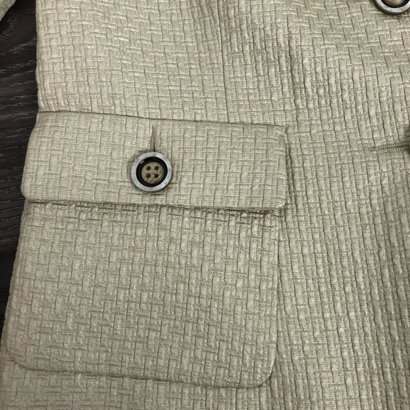 Louben Women’s Beige Gold Blazer Size 8 - Picture 2 of 9